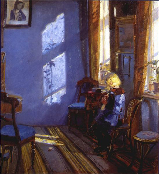 Sunlight in the blue room